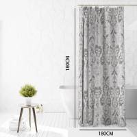 Cortina de ducha de 180 x 180 cm, impermeable, a prueba de moho y elegante decoración para el baño. - details 8