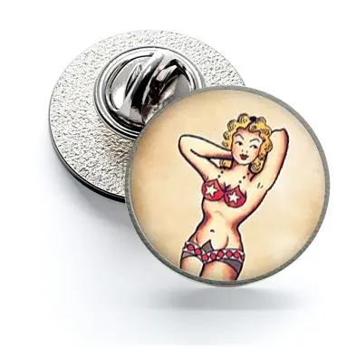 Gemelolandia | Pin de Solapa Magglass Vintage Tattoo Nº6 16mm - 1
