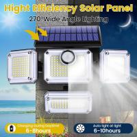 Lámpara Solar Impermeable Con Sensor De Movimiento 2000LM 333 LED Para Decoración De Jardín Luz De Seguridad Exterior Sconce Spotlights Rotatable - details 3