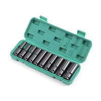 Juego De 10 Piezas De Llaves De Impacto Métricas 1/2" Universal Juego De Llaves Profundas Para Herramientas De Aire Y Palancas - details 0