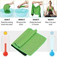 8 Unid(Gris, morado, azul, verde, naranja, rojo, azul claro,Fucsia uno de cada）Toalla de Enfriamiento, Toalla Deporte Gimnasio para Hombre & Mujer, La Toalla de Viaje es Ligera, Ice Towel/Cooling Towel/Toalla Refrescante Ideal para Correr, Yoga, Golf y - details 3