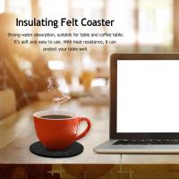 11pcs Coasters Redondos De Terciopelo Para Mesa De Comedor Protector Antigolpes Resistente Al Calor Para Taza De Café Y Té Tapete Para Vaso De Cocina Accesorios - details 0