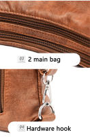 Mochila De Viaje Para Mujer En Cuero PU Lavado Bolsa De Hombro Escolar Bandolera 2024 Capacidad De 20-35 Litros Estilo Casual - details 17