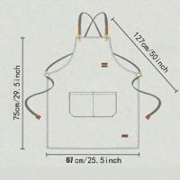 Aprón De Cocina Impermeable Para Hombres Y Mujeres Con Correa Ajustable Y Grandes Bolsillos En Lona Canvas - details 0