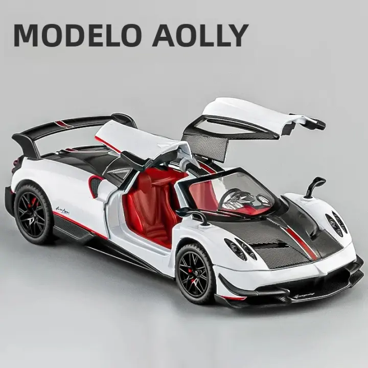 Modelo De Coche Supercar Pagani Huayra BC a Escala 1:24 Con Sonido Y Luz Juguete De Colección Para Niños Regalo De Cumpleaños Metal Sin Batería - 1