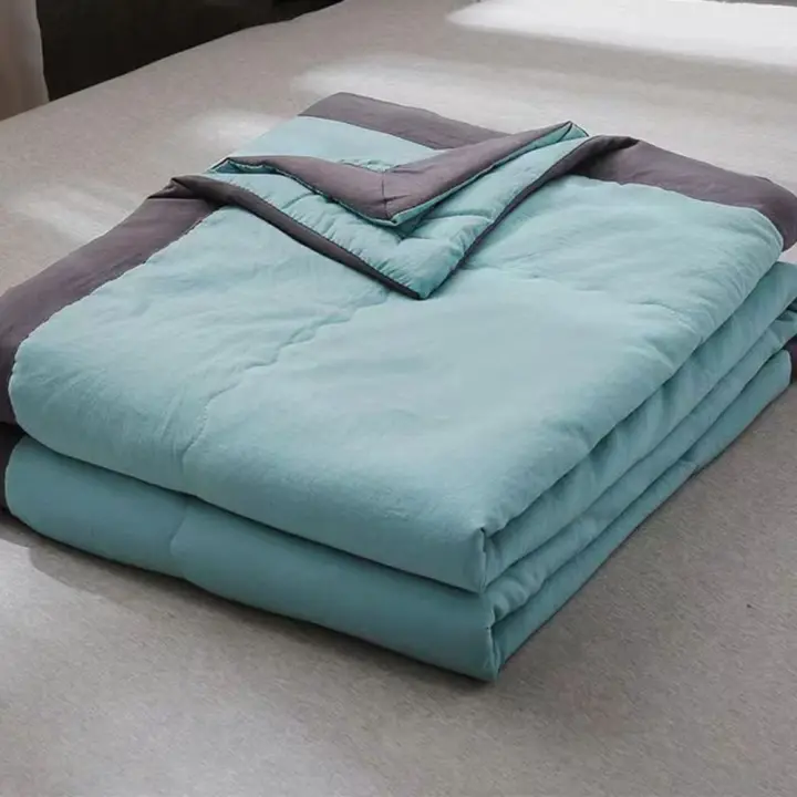 Nueva Manta De Enfriamiento Doble Cara Efecto Frío Transpirable Colchón De Condición De Color Sólido Para Primavera Y Verano - 1