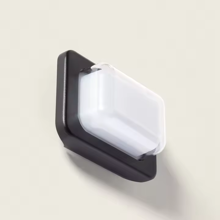 Ledkia Aplique de Pared Exterior LED 10W Iluminación Rectangular Negro Gulpos Negro Mate - 1