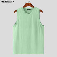 INCERUN Chalecos Sin Mangas Para Hombre Estilo Coreano 2024 Suéter Tejido Solido Casual Urban Fashion Tallas S-5XL - details 7