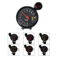 Tacómetro De 5 Pulgadas Con Cara De Fibra De Carbono Y Puntero LED En 7 Colores Opcionales Para Automóviles - details 3