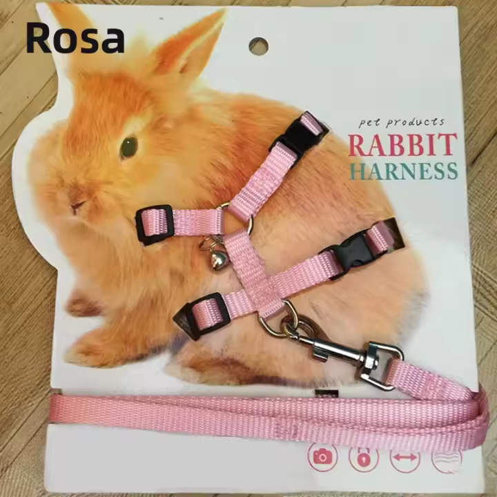 Correa Suave Ajustable Para Conejos Y Rabos De Perro Para Correr Y Caminar Con Correa De Cuerda Accesorio Para Mascotas - 1