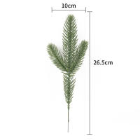 10PCS Ramas De Pino Artificial Hojas Verdes Falsas Para Decoración De Navidad Fiesta Casera Boda Jardín Adorno Planta De Árbol - details 2