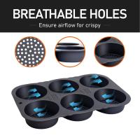 Molde Para Panecillos De Hamburguesa De 6 Cavidades Plegable Resistente Al Calor De -40℉ a +446℉ Molde Reutilizable Para La Cocina - details 4