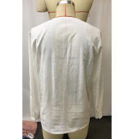 Camisa De Hombre Estilo Étnico Primavera Otoño Moda Impresión Cuello En V Manga Larga Tamaño Grande 3XL Top Casual Con Borlas - details 4