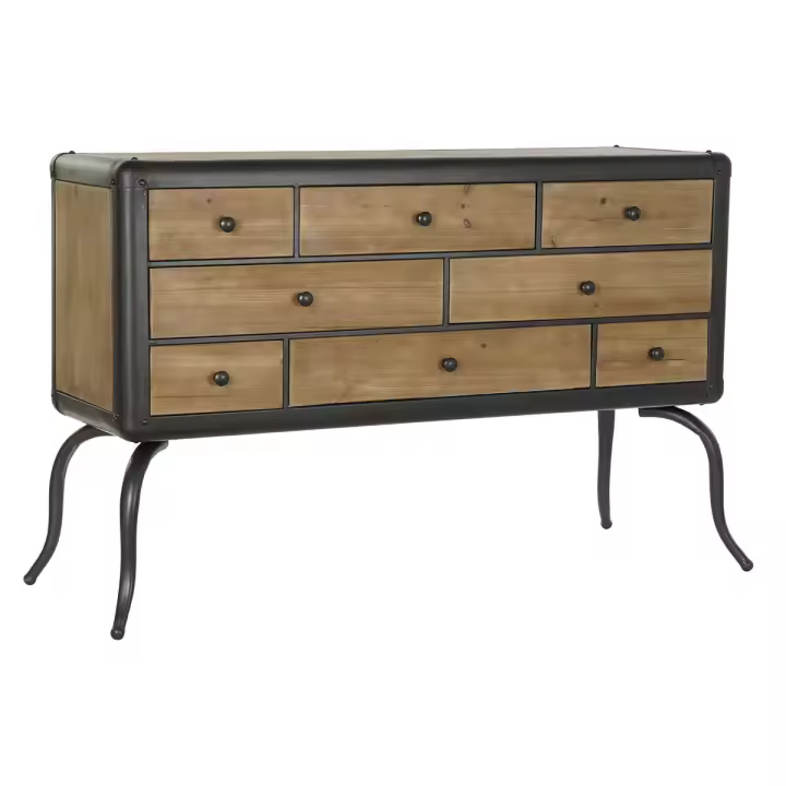 Cajonera DKD Home Decor Abeto Metal (129 x 42 x 79 cm) - 1