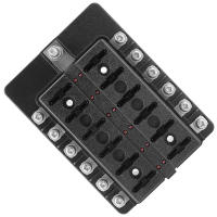 Porta Fusibles De Coche Y Barco 32V 100A Con Luz LED Indicadora 6/12 Maneras Bloque De Fusibles Plana Para Automóviles Y Camiones Electrónica De Automóviles - details 6