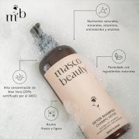 Champu natural DETOX para perros | Hidratante y Regenerante especial pieles sensibles para tu mascota | Envase de 250 ml para pieles sensibles | champú para pieles sensibles con alta concentración de Aloe Vera (20% certificado por el IASC) | Masco Beauty - details 2