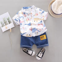 Conjunto De Verano Para Bebé Boys Camisa De Dibujos Animados Y Shorts 2 Piezas Ropa Infantil Casual De Dos Piezas Traje Para Niños Recién Nacidos - details 2