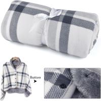 Manta portátil de franela, Manta con cinturón a Cuadros, Capa, Manta de Felpa, Manta para Mujer, Chal, Capa with Para bottom Cama, Sofá, Oficina - details 3