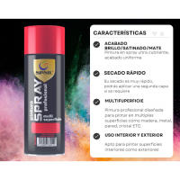 Pack 4 Pinturas Spray 400ml, Spray Acrílico para Metal / Madera / Plástico - Multifunción Cartón, Cerámica y Más - Amplia Gama de Colores y Acabados - Spsil - details 0