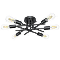 Modern Sputnik Candelabro Lámpara De Techo Semi-Enchufe Con 4/6 Bombillas LED E27 Para Dormitorio Y Sala De Estar Material De Hierro Fuente De Luz LED No Dimmable - details 20