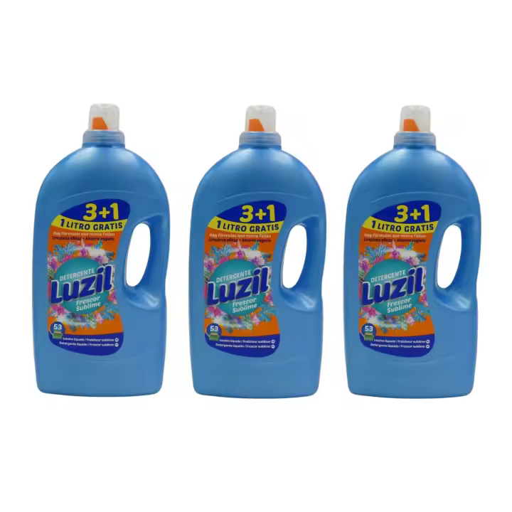 LUZIL DETERGENTE LIQUIDO FRESCOR SUBLIME PACK 3 126+30 DOSIS TOTAL 11.700ML - 1