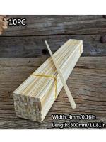10pcs Palos De Madera Redondos Y Cuadrados Para Artesanía Y Modelismo DIY Para Crear Aviones Y Otras Figuras Artísticas - details 4