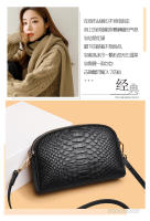 Bolso de mujer de piel auténtica, nueva moda 2025, bandolera con estampado de cocodrilo, primera capa de piel de vaca. - details 1