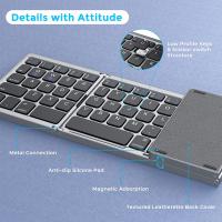 Teclado Inalámbrico Plegable 3-Folding Mini Con Touchpad Bluetooth Dual Para Windows Android IOS iPad Y Teléfono Teclado Para Laptop Y Tablet - details 4