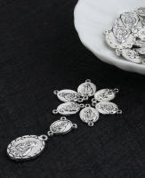Kit De Accesorios Para Rosario De Siete Dolores De María 40pcs Medallas Y Centro De Metal Para Devoción Y Artesanía - details 1
