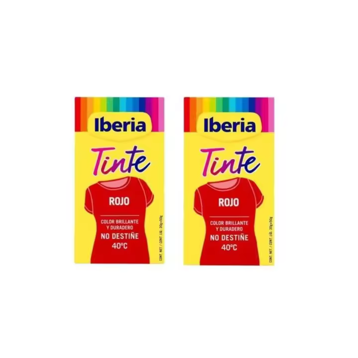 Iberia PACK2 - 2 unidades de Tinte Rojo para ropa, 40°C - 1