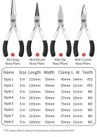 Set De 8 Herramientas De Joyería De Acero De Carbono Mini Pinzas De Joyería Nariz Plana/Nariz Fina 5 Pulgadas Kit De Herramientas Manuales - details 10