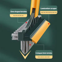 Cepillo Mágico 3 En 1 Limpieza Doméstica Cepillo De Piso Escobilla Con Mango Largo Acero Inoxidable Microfibra Para Baño Y Hogar - details 7
