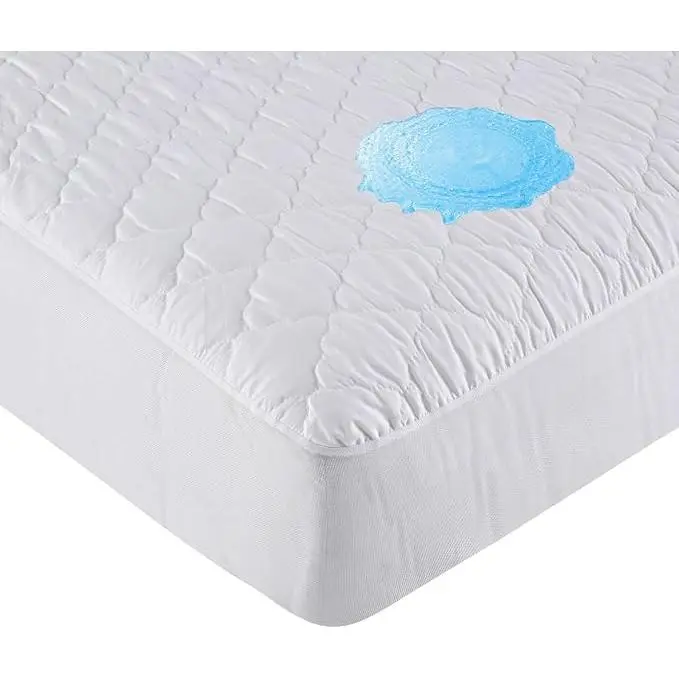 POPLIVING-Protector de Colchón Acolchado Impermeable  / Reversible AjustablE , Certificado Oeko-Tex - 1