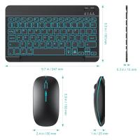 Teclado Y Ratón Bluetooth Retroiluminado De 10 Pulgadas Para iPad Compatible Con IOS Android Windows Teclado Inalámbrico Con Retroiluminación Para IOS Android Windows - details 8