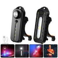 Luz LED Roja Y Azul Para Trabajo Con Clip Recargable Por USB Luz De Advertencia Portátil Linterna De Búsqueda Mano - details 0