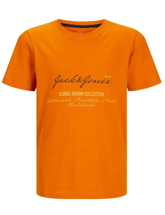 Camiseta Jack&Jones Junior Great naranja manga corta de niño - 1