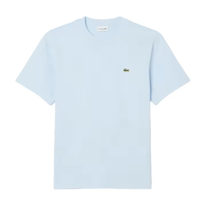 Camiseta Azul Claro Lacoste de Corte Clásico de Punto de Algodón - 1