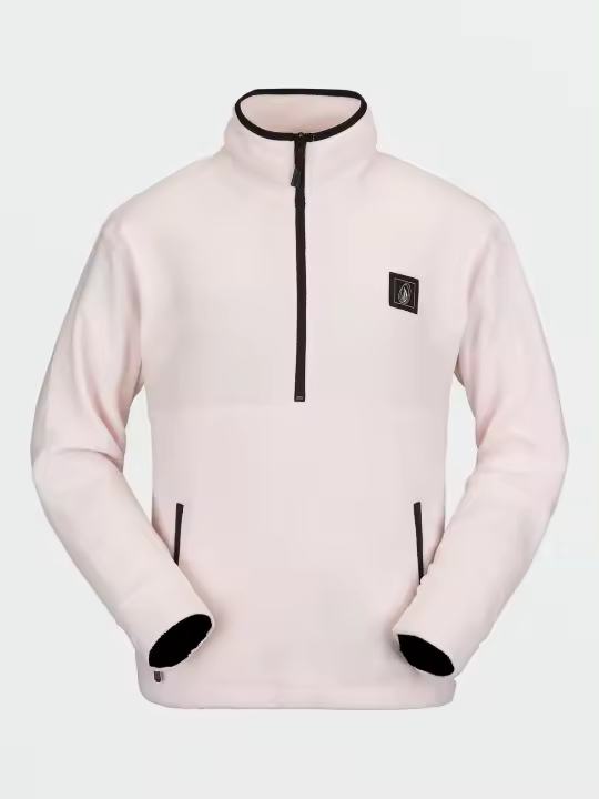 Volcom V-Science Fleece Pullover 1/2 Zip - Party Pink - Sudadera de Invierno con Cierre 1/2 Cremallera - Calidez Incomparable - 1