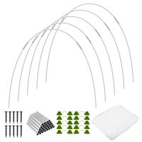 Kit De Jaula De Jardín Con Red De Apoyo Para Plantas Y Caminos Elevados 15 Piezas Marco De Soporte Para Invernadero Fibra De Vidrio Malla De Jardín - details 3