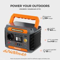 Flashfish P66 Estación de Energía Portátil, Generador Exterior de 300W y 230.88Wh, 8 Salidas, USB-C QC3.0, Onda Sinusoidal Pura, Carga Solar, Linterna de Emergencia, Ideal para Hogar, Camping y Viajes - details 1