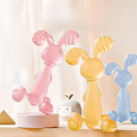 1PC Juguete Antienherrumbre Para Bebé Dientes De Silicona Colores Conejo Mordedor Deporte Y Juego Para Bebés - details 1