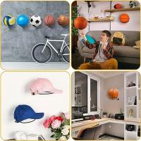 Soporte De Deportes Para Pelotas Metálico Pared Montado Soporte Duradero Para Baloncesto Fútbol Voleibol En Venta Por Unidad O Paquete De 2 - details 5