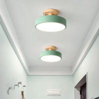 Lámpara De Techo Redonda De Madera Industrial Para Entrada Sala De Estar Comedor Dormitorio Estudio Baño Iluminación Moderna - details 17