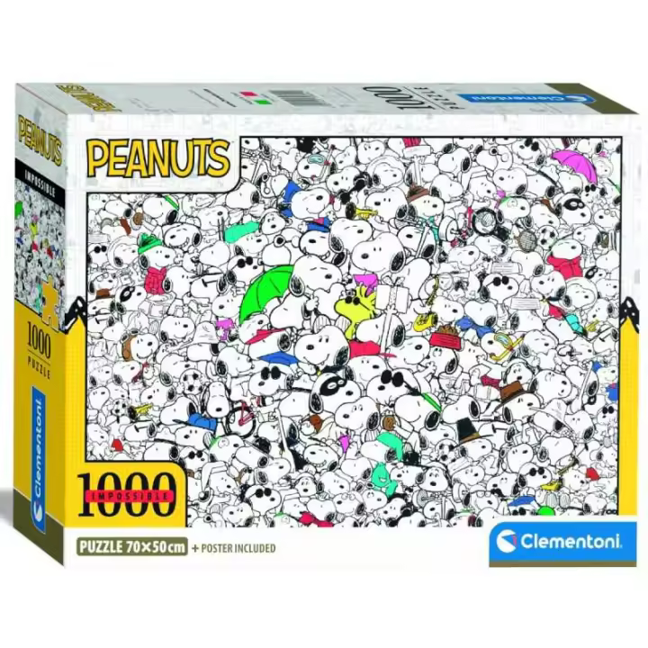 Puzzle 1000 piezas Imposible de Peanuts - Snoopy Clementoni - 1