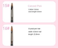 Cepillo Profesional Para Uñas Con Tapa Para Manicura Y Pintura De Uñas Herramientas De Decoración De Arte De Cuchara De Acrílico Tamaño Único Material Madera - details 19