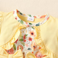 Vestido De Princesa Para Bebé Niña Con Estampado Floral Y Cinturón Kuwkuw Ropa Infantil Vestidos De Verano Para Recién Nacida Talla Ajustada Estilo Coreano - details 3