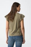 Camiseta graciosa verde oliva. La Camiseta Graciosa Verde de Tiffosi es una prenda fresca y femenina que combina diseño y confort: - details 2