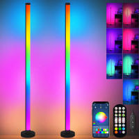 Lámpara De Piso Inteligente LED RGB Con Control Remoto Y APP Sincronización De Música Iluminación De Esquina Con Timer Moderna Para Sala De Estar Juego - details 1