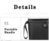 Bolsa De Viaje Con Cerradura De Contraseña Para Documentos Tarjetas Certificados Fósforos Resistente Al Agua Y Olores Bolsa Segura Para Tabaco - details 4