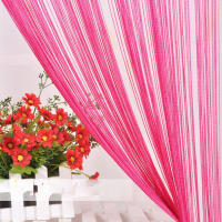 Cortina De Hilo Sólido 100x200cm Para Bodas Y Fiestas Decoración De Hogar Para Dormitorio Y Sala De Estar Translúcida De Poliéster Moderna - details 0